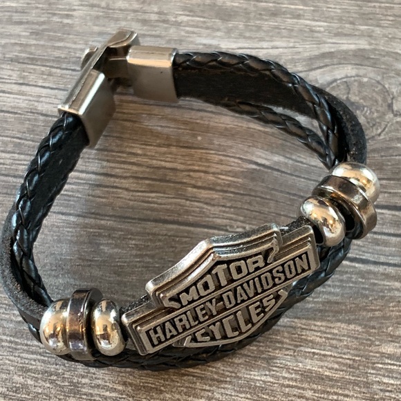 HarleyDavidson Jewelry 7 Harley Davidson Unisex Leather Bracelet